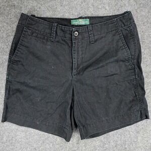 Lauren Ralph Lauren LRL Shorts Womens 32 Chino Flat Front Black Ladies
